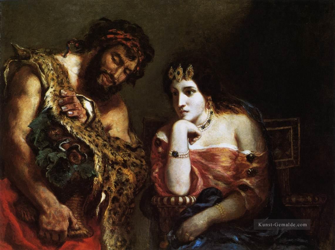 Kleopatra und der Bauer romantische Eugene Delacroix Ölgemälde